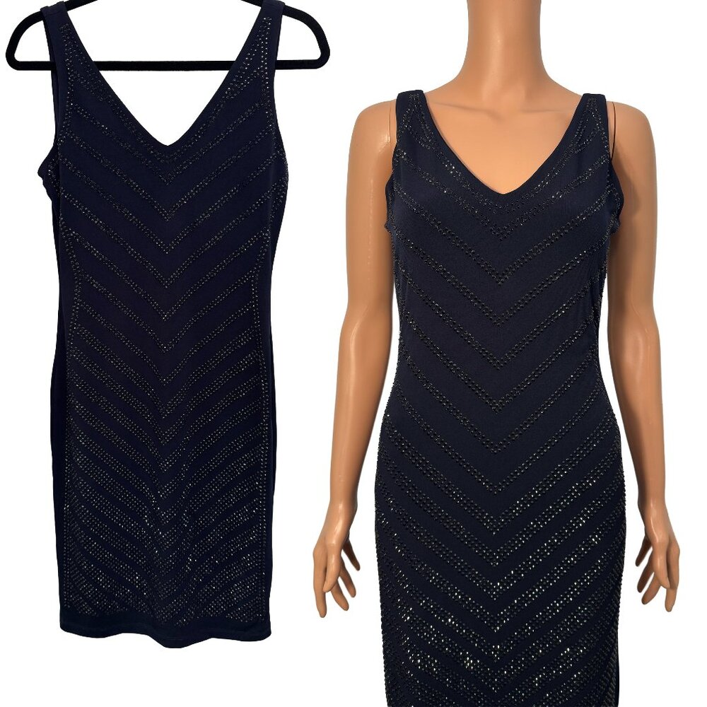 Philosophy Black Rhinestone Pattern Sleeveless Na… - image 2